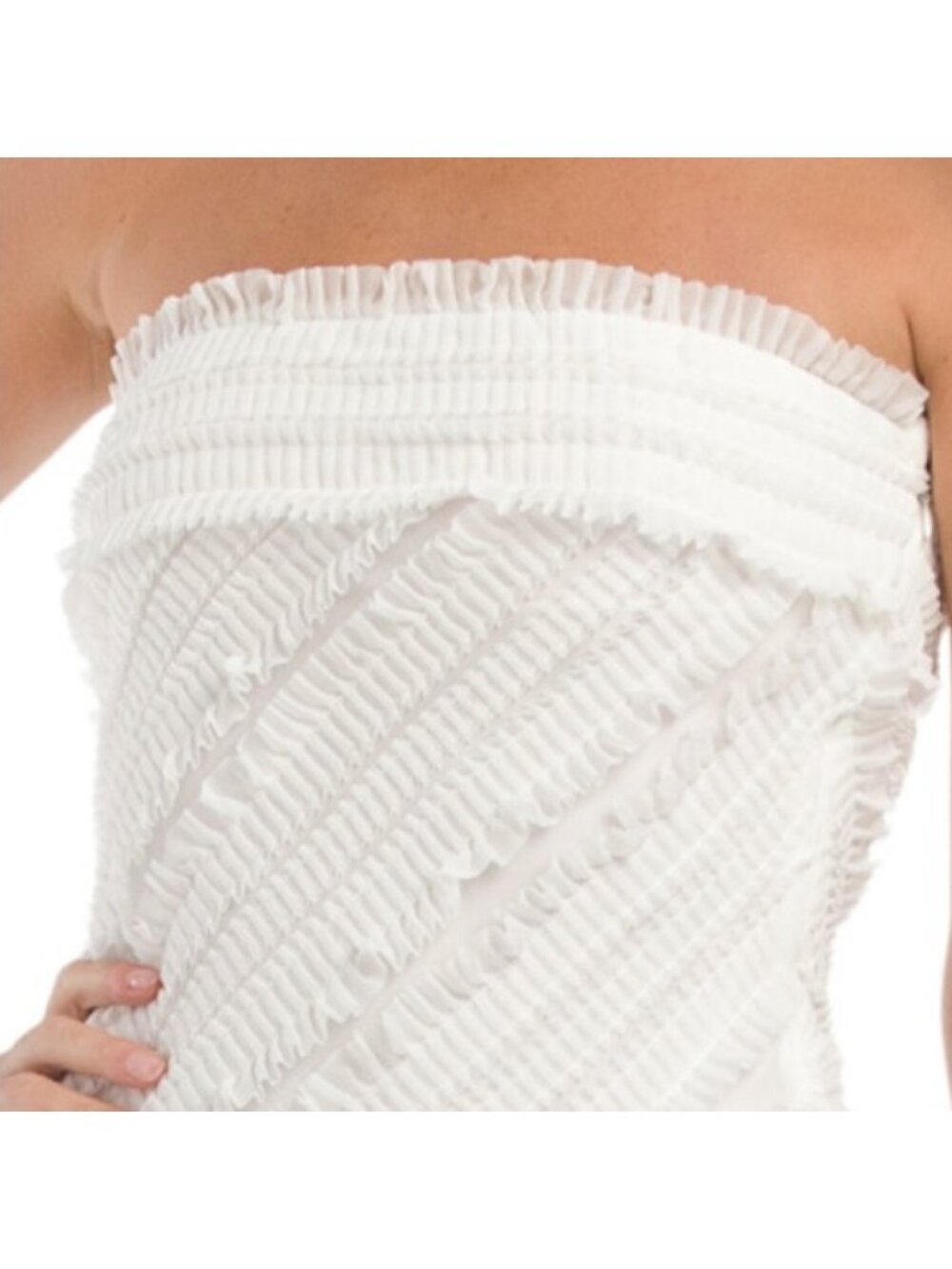 ENDLESS ROSE Strapless Ruffled Midi Dress - Picture 3 of 5